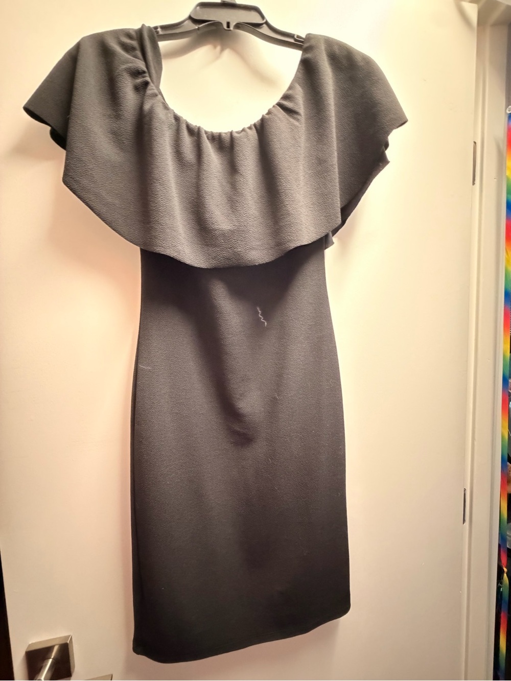 love, Fire Black One-Shoulder Ruffle Dress